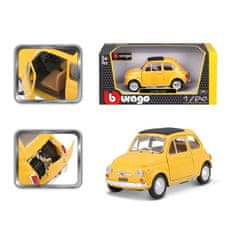 BBurago 1:24 Fiat 500 F 1965 Yellow