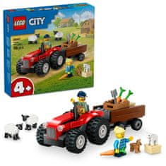 LEGO City 60461 Červený traktor s prívesom a ovcami