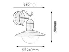 Rabalux Rabalux vonkajšie nástenné svietidlo Oslo E27 1x MAX 60W zelená IP44 8682