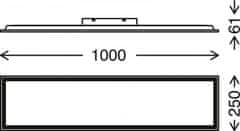 BRILONER BRILONER CCT svietidlo LED panel, 100 cm, 24 W, 2600 lm, čierna BRILO 7167-015