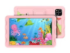 iGET SMART W8 Kids Pink - 8&quot; IPS/1280x800/Octa Core/4GB+64GB/WiFi/BT/4000mAh/Android 14/púzdro/ružová