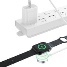 Tech-protect MC01 magnetická nabíjačka na Apple Watch USB-C 1.2m, biela