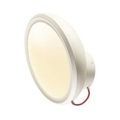 SLV VÝPREDAJ VZORKY BIG WHITE I-RING, nástenné svietidlo, LED, 3000K, okrúhle, biele, textilný kábel červený, 14 W 156311