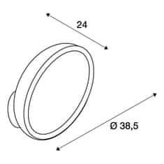 SLV VÝPREDAJ VZORKY BIG WHITE I-RING, nástenné svietidlo, LED, 3000K, okrúhle, biele, textilný kábel červený, 14 W 156311