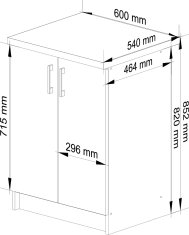 Akord Kuchynská skrinka Artus S60 D2