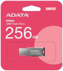 A-Data FlashDrive UV350 256GB / USB 3.2 Gen1 / strieborná