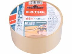 Extol Premium Páska lepiaca transparentná tichá, 48mm x 66m, hrúbka 0,046mm, EXTOL PREMIUM