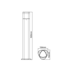 ACA ACA Lighting LED SMD vonkajšie stojacie svietidlo 7W 410LM 340d 230V AC 3.000K tmavá šedá CRI80 IP54 30.000hod LG3702G-500