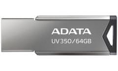 A-Data FlashDrive UV350 64GB / USB 3.2 Gen1 / strieborná