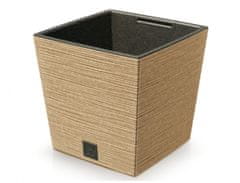 Prosperplast Obal na črepník FURU SQUARE LOW ECO WOOD 2v1 24x24x24cm