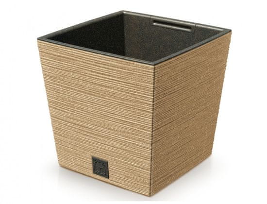 Prosperplast Obal na črepník FURU SQUARE LOW ECO WOOD 2v1 30x30x29cm