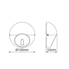 ACA ACA Lighting LED SMD vonkajšie nástenné svietidlo 4W 30LM 18d 230V AC 3.000K tmavá šedá CRI80 IP65 30.000hod LG5104G