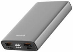 SWISSTEN aluminum power bank 10000 mah 20w power delivery grey