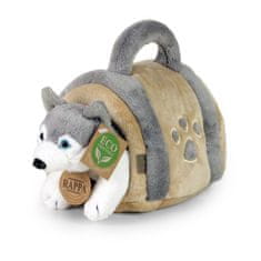 Rappa Plyšový pes husky 13 cm s prepravkou ECO-FRIENDLY