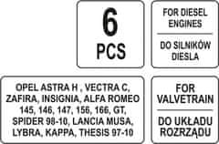 YATO Súprava na blokovanie rozvodových kolies Opel, Fiat, Alfa Romeo