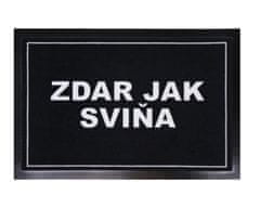 Rohožka Zdar jak sviňa 40x60 cm – na von aj na doma 40x60