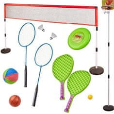 HADEX Sportovní set 5v1 badminton, basketbal, volejbal, tenis, frisbee