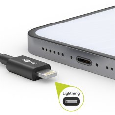 Goobay Lightning - USB-C, nabíjací a synchronizačný kábel, 1m, biely - MFi kábel pre Apple iPhone/iPad, biely; 39425