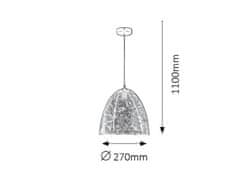 Rabalux MANORCA závesné svietidlo max. 1x40W | E27 | IP20 - čierna