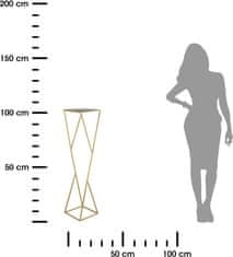 Dekorstyle Stojan na kvety LOFT I zlatý 100 cm