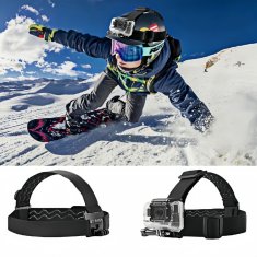 Tech-protect GA100 držiak na hlavu pre športové kamery GoPro / DJI, čierny