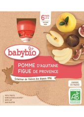 Babybio Jablko figa 4x 90 g