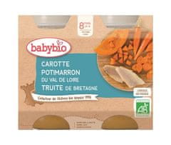 Babybio Mrkva a tekvica s pstruhom 2x 200 g