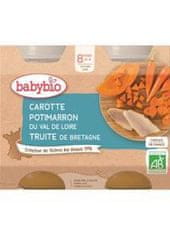 Babybio Mrkva a tekvica s pstruhom 2x 200 g