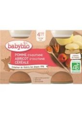 Babybio Príkrm jablko marhuľa cereálie 2x 130 g