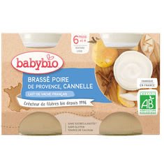 Babybio Brassé hruška škorice 2x 130 g