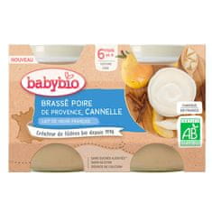 Babybio Brassé hruška škorice 2x 130 g