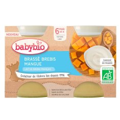 Babybio Brassé z ovčieho mlieka mango 2x 130 g