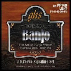 GHS PF140 SET 5-STR BANJ, CROWE, LT G STRUNY