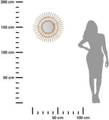 Dekorstyle Prútené nastenné zrkadlo Sun 58 cm