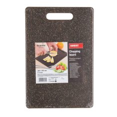 Banquet Doštička krájacia plastové GRANITE Dark Brown 30 x 20 x 0,8 cm, súprava 4 ks