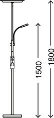 BRILONER BRILONER LED nepriame osvetlenie s čítacou lampou, nočné svetlo, časovač, vypínač, stmievateľné BRILO 1341-022