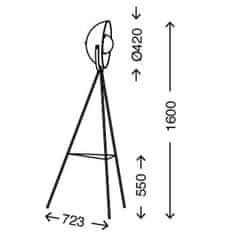 BRILONER BRILONER Stojacie svietidlo 160cm 1x E27 60W čierna BRILO 1380-015