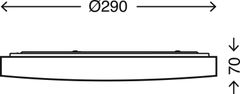 BRILONER BRILONER CCT LED stropné svietidlo pr. 29 cm 12W 1200lm biele IP44 BRI 3139-016