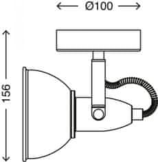 BRILONER BRILONER Bodové svietidlo pr. 10 cm 1x E14 40W satén-biele BRILO 2049-012