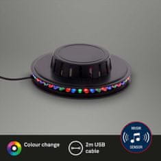 BRILONER BRILONER LED RGB svetelný puk pr. 12,5 cm max. 3W čierna BRILO 2341-048