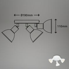 BRILONER BRILONER Bodové svietidlo pr. 19 cm 3x E14 max. 25W biele BRILO 2674-036