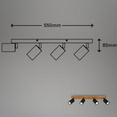 BRILONER BRILONER Bodové svietidlo 55 cm 4xGU10 max. 9W čierna BRILO 2922-045