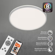 BRILONER BRILONER LED CCT Smart stropné svietidlo pr. 49 cm 42W 4500lm chróm BRILO 3065-014