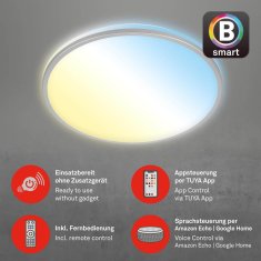 BRILONER BRILONER LED CCT Smart stropné svietidlo pr. 49 cm 42W 4500lm chróm BRILO 3065-014