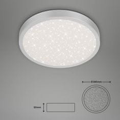 BRILONER BRILONER LED stropné svietidlo hviezdne nebo, priemer. 38 cm, 24 W, 3000 lm, strieborná BRILO 3071-014