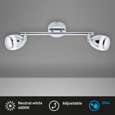 BRILONER BRILONER LED bodové svietidlo 32,4 cm 2x4W 350lm chróm BRI 2995-028