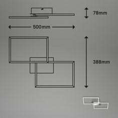 BRILONER BRILONER LED CCT rám 50 cm 2x15W 1650lm chróm BRILO 3149-018