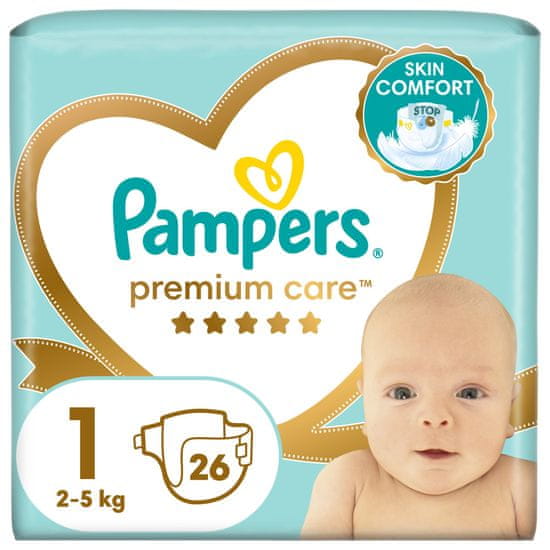 Pampers Plienky Premium Care 1 Newborn (2-5 kg) 26 ks