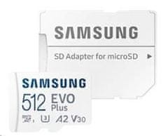 SAMSUNG pamäťová karta 512GB EVO Plus micro SDXC + SD adaptér