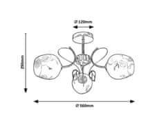 Rabalux Rabalux stropné svietidlo Fauna E27 3x MAX 40W zlatá 5098